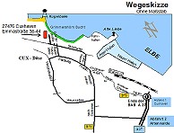 Wegeskizze zum Haus Nautic in Cuxhaven-Döse